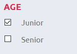 Filter selection by age-group