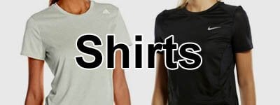 women's shirts from Asics, Nike, Puma and Adidas