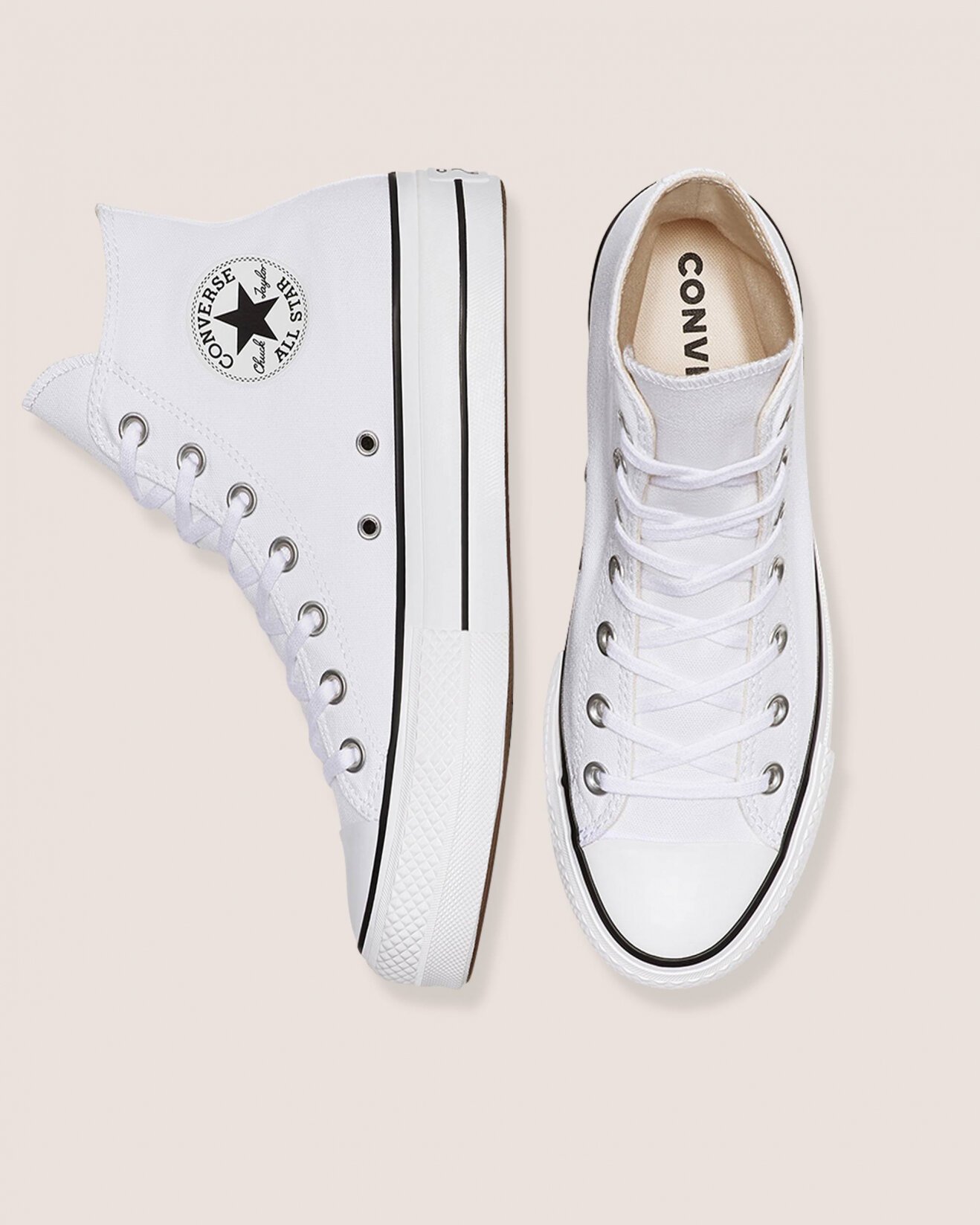 white converse lift high tops