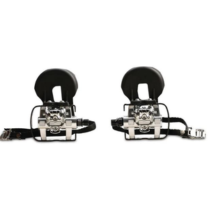 ASB Dual-Sided SPD Pedals for Spin Bikes - Silver/Black