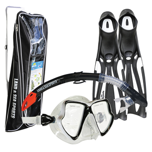 Land & Sea Whitsunday Silicone Mask, Snorkel, Fin Set