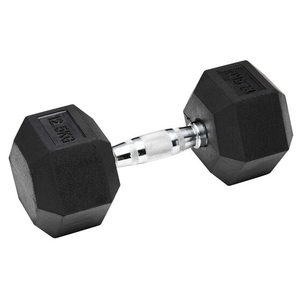 Rubber Hex Dumbell 12.5kg single