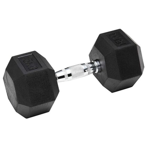 Rubber Hex Dumbell 15kg single