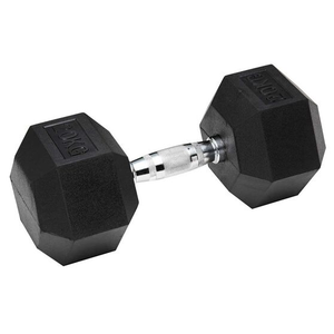 Rubber Hex Dumbell 20KG single