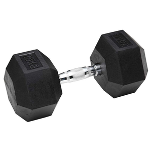 Rubber Hex Dumbell 25kg single