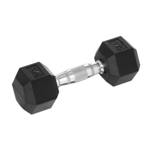 Rubber Hex Dumbell 5kg Single