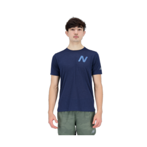 New Balance Graphic Impact Run Short Sleeve T-shirt Mens