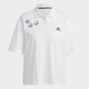 Adidas Varsity Scribble Polo Shirt Womens