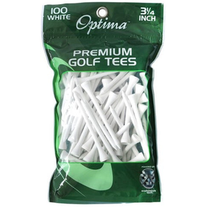 Optima Wood White Tees 100 Pack