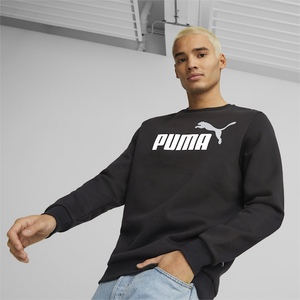Puma Essentials+ Two-Tone Big Logo Crew Neck Men's Sweater