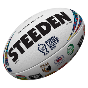 Steeden Rugby League 2026 World Cup All Team Logo Replica Ball