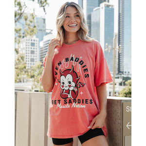 Muscle Nation Baddies Oversized Vintage Tee Womens