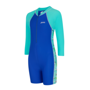 Zoggs Long Sleeve All in One Swimsuit Girls