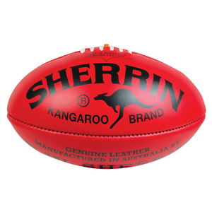 Sherrin KB Red Aus-Leather Game-Grade AFL Football