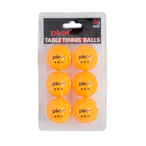Pivot 6 x Three Star Table Tennis Balls