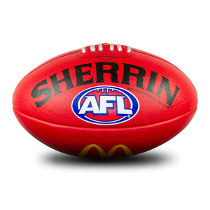 Sherrin AFL Leather Replica Training Ball Maccas Logo