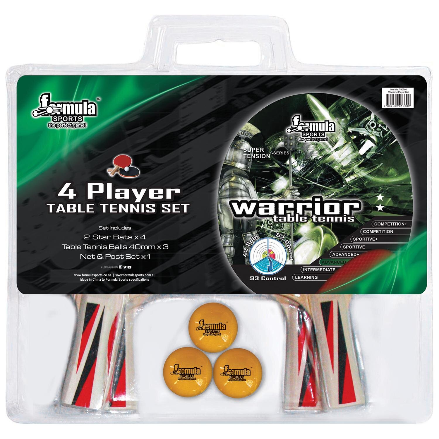 Formula Sports Warrior 4 Player Table Tennis Set for sale online 
