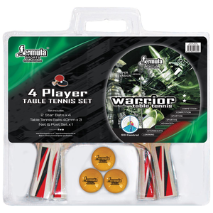 Formula Warrior 4-Player Table Tennis Set