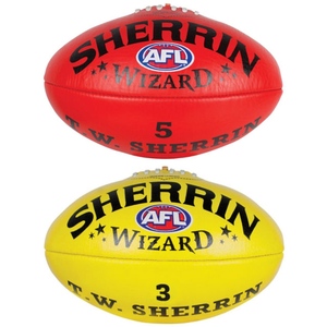 Sherrin Wizard AFL Leather Football