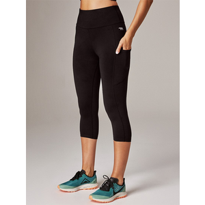 Running Bare Flex Peach Pocket 3/4  Leggings 21"